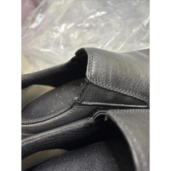 Kuru Shoes Womens 9 Wide Kivi Slip On Comfort Leather Casual Closed Toe Black - Picture 12 of 13